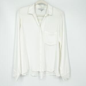 Young Fabulous & Broke White Blouse Medium Long Sleeve